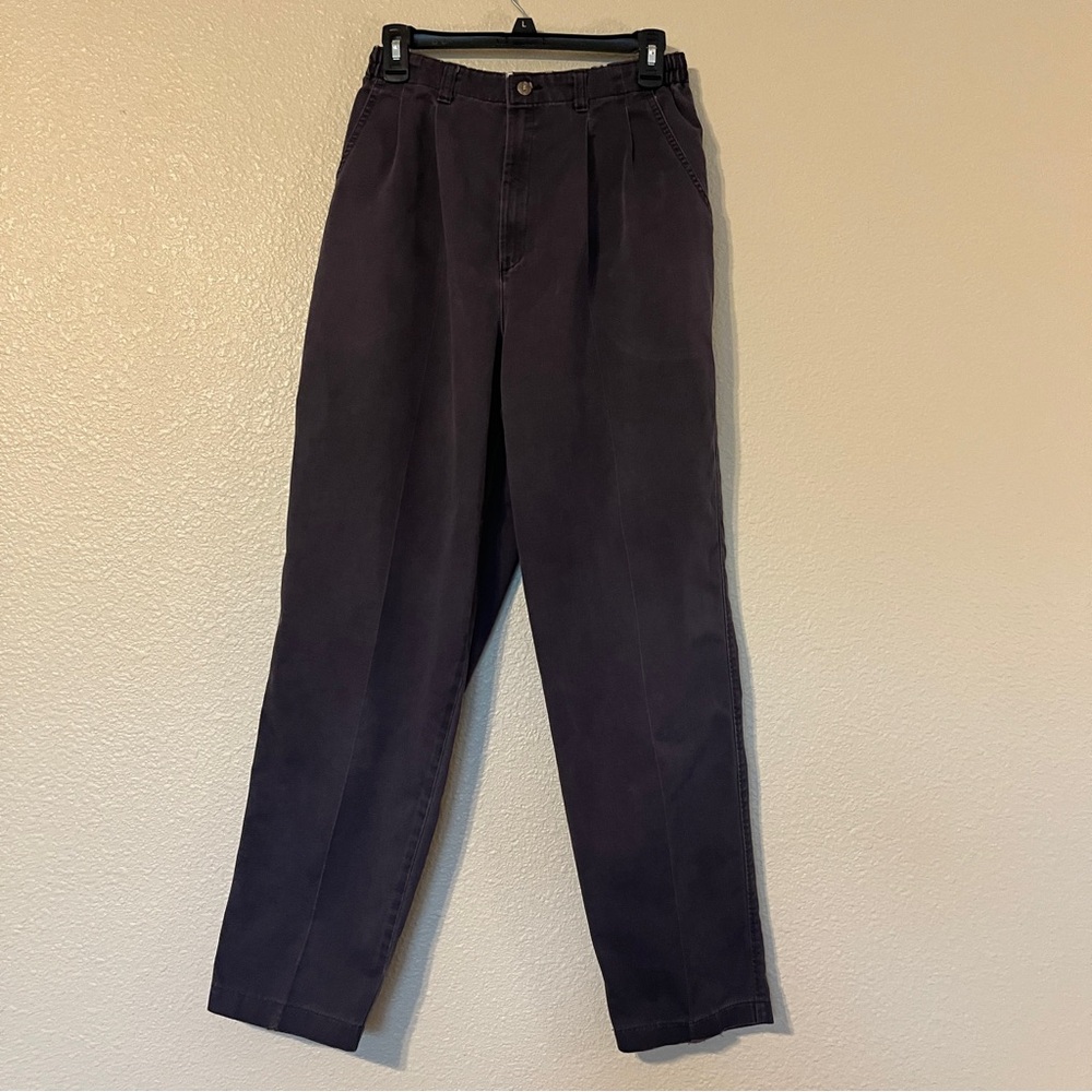 Lee Women's Vintage Black Side Elastic Wrinkle Free Pants
